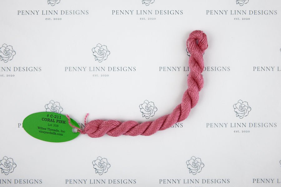 Vineyard Silk C-211 CORAL PINK - Penny Linn Designs - Wiltex Threads